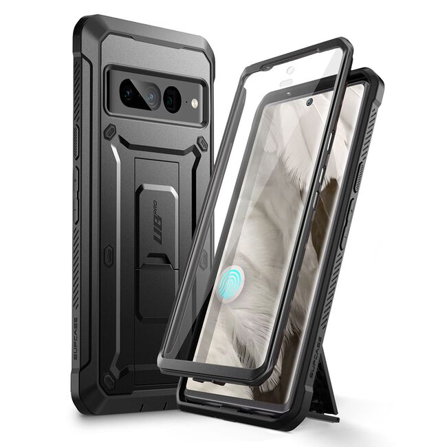 Pachet 360: Husa cu folie integrata Google Pixel 8a Supcase Unicorn Beetle Pro, negru