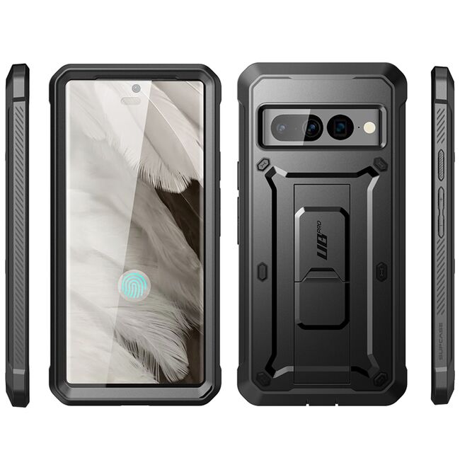 Pachet 360: Husa cu folie integrata Google Pixel 8a Supcase Unicorn Beetle Pro, negru