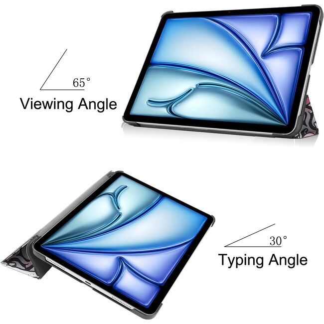 Husa pentru Apple iPad Air 11 2024 / 2025​ M2, M3, cu functie wake-up/sleep, tip stand, graffiti