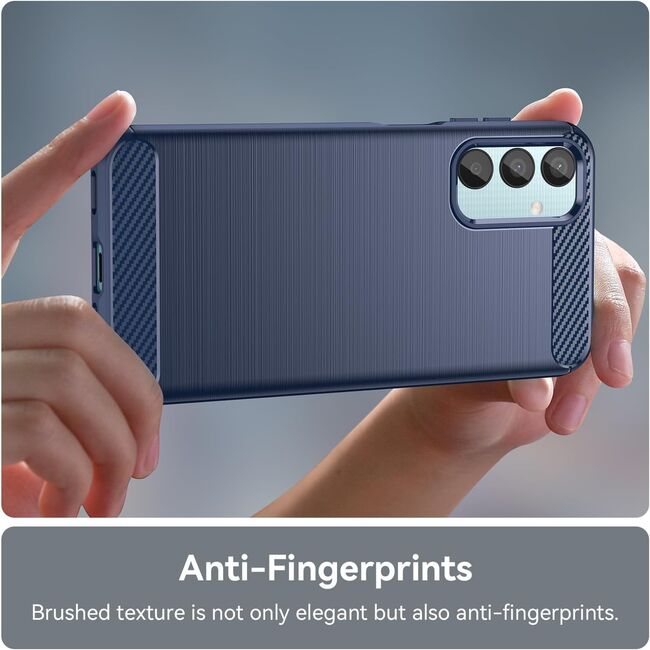 Husa pentru Samsung Galaxy M15 Liquid Carbon Silicone, albastru