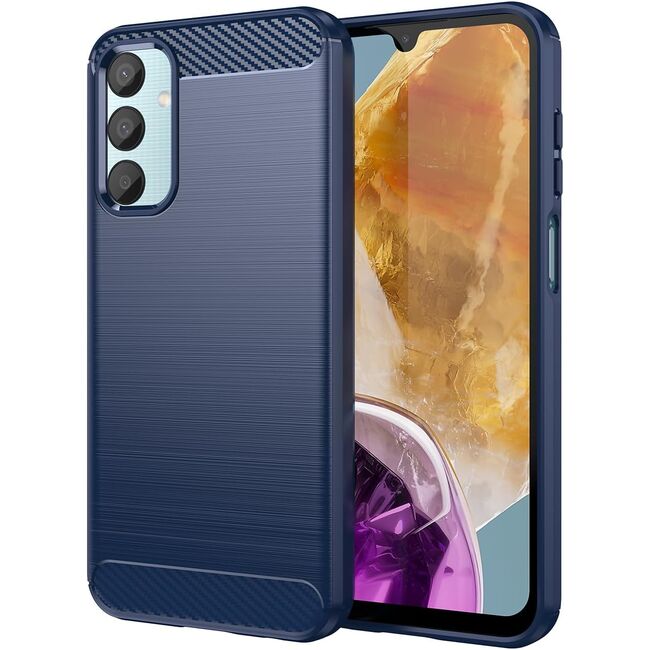 Husa pentru Samsung Galaxy M15 Liquid Carbon Silicone, albastru