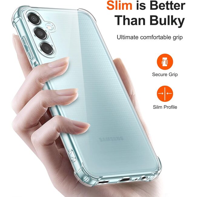 Husa pentru Samsung Galaxy M15 Anti-Shock 1.5mm, reinforced 4 corners, transparent