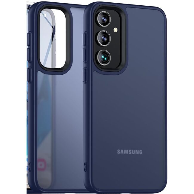 Husa pentru Samsung Galaxy A55 Lightweight Frosted Translucent, blue