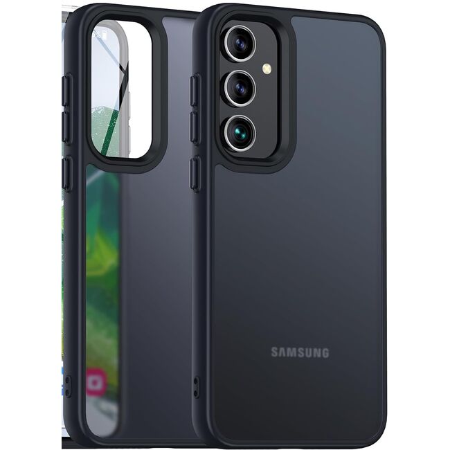 Husa pentru Samsung Galaxy A55 Lightweight Frosted Translucent, negru mat