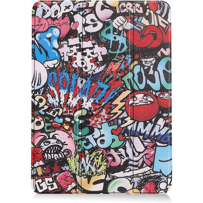 Husa pentru Apple iPad Air 11 2024 / 2025​ M2, M3, cu functie wake-up/sleep, tip stand, graffiti