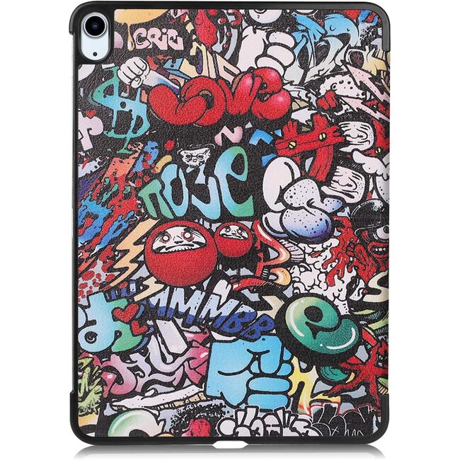 Husa pentru Apple iPad Air 11 2024 / 2025​ M2, M3, cu functie wake-up/sleep, tip stand, graffiti