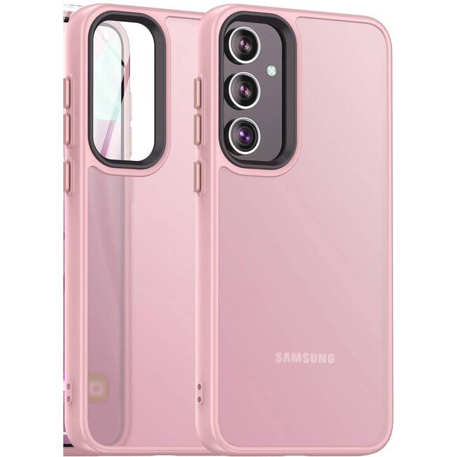 Husa pentru Samsung Galaxy A55 Lightweight Frosted Translucent, roz