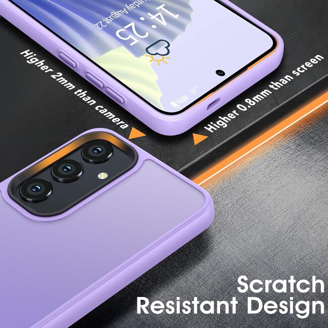 Husa pentru Samsung Galaxy A55 Lightweight Frosted Translucent, mov