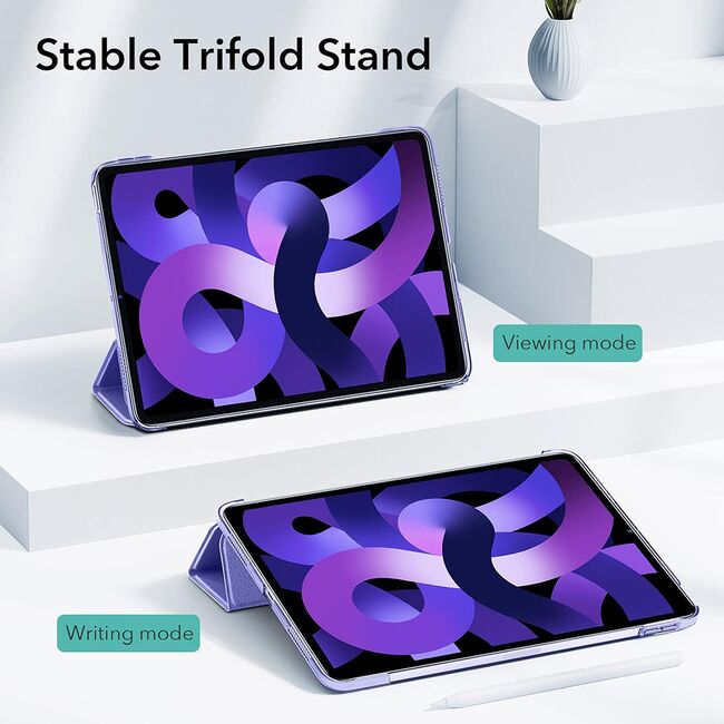 Husa Apple iPad Air 11 2024 / 2025​ M2, M3 ESR Ascend Trifold cu functie sleep/wake-up - lavender