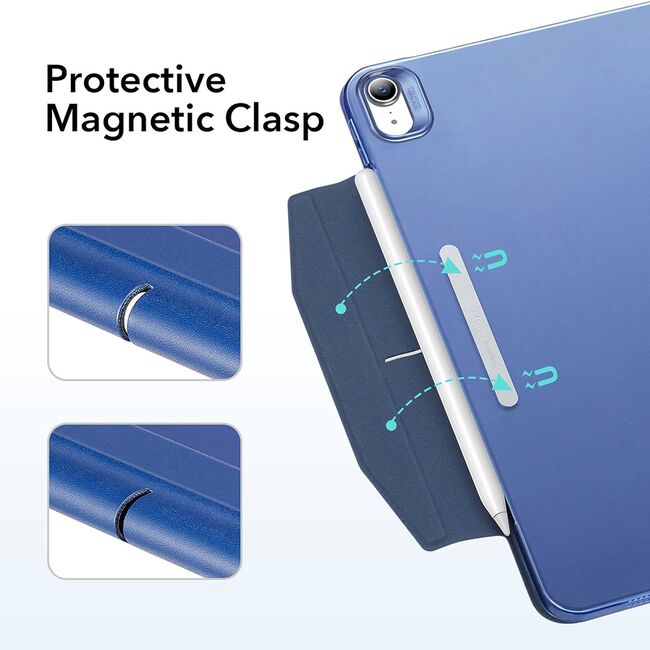 Husa Apple iPad Air 11" 2024 / 2025​ M2, M3 ESR Ascend Trifold, Navy Blue