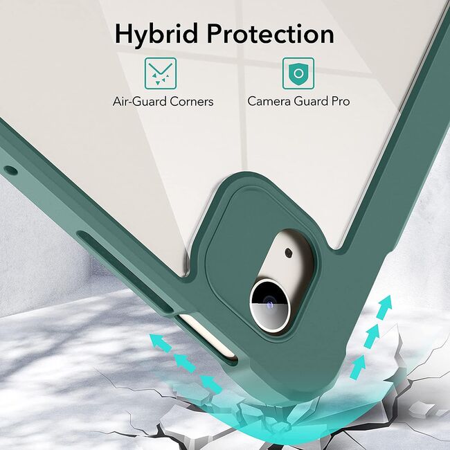 Husa Apple iPad Air 11 2024 / 2025​ M2, M3 ESR - Rebound Hybrid Pro Magnetic functie stand si sleep/wake-up - forrest green