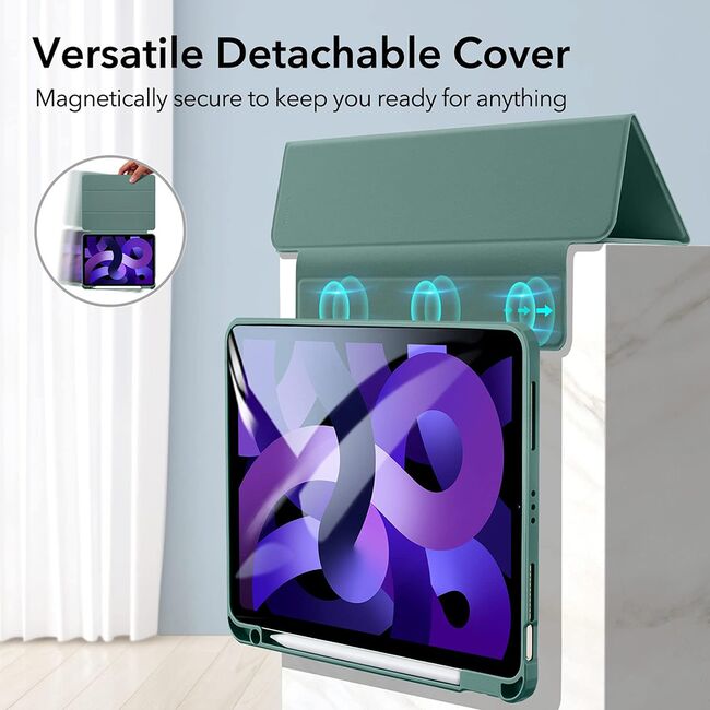 Husa Apple iPad Air 11 2024 / 2025​ M2, M3 ESR - Rebound Hybrid Pro Magnetic functie stand si sleep/wake-up - forrest green