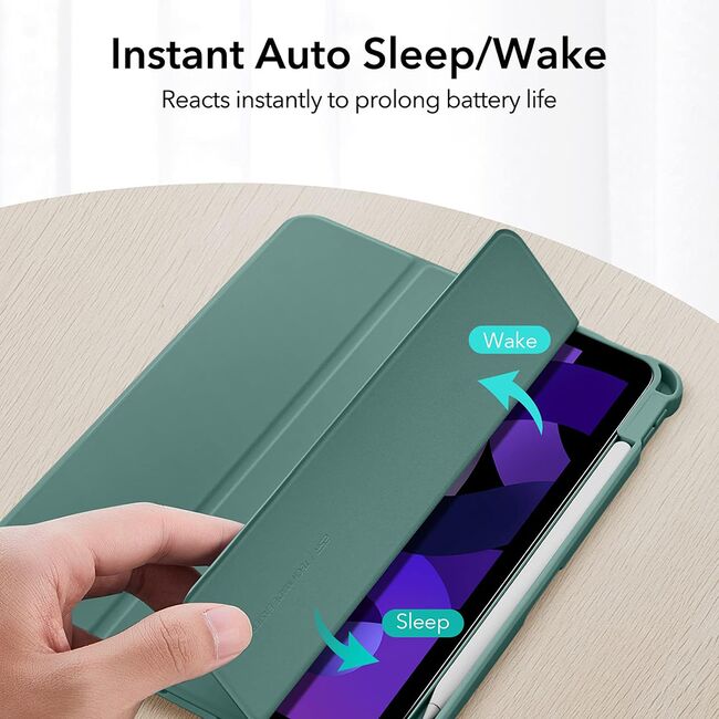 Husa Apple iPad Air 11 2024 / 2025​ M2, M3 ESR - Rebound Hybrid Pro Magnetic functie stand si sleep/wake-up - forrest green