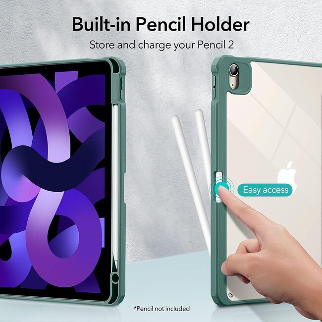 Husa Apple iPad Air 11 2024 / 2025​ M2, M3 ESR - Rebound Hybrid Pro Magnetic functie stand si sleep/wake-up - forrest green