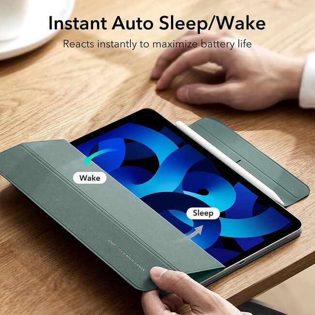 Husa Apple iPad Air 11" (2024) gen 6 M2 ESR - Rebound Magnetic functie stand si sleep/wake-up - forest green