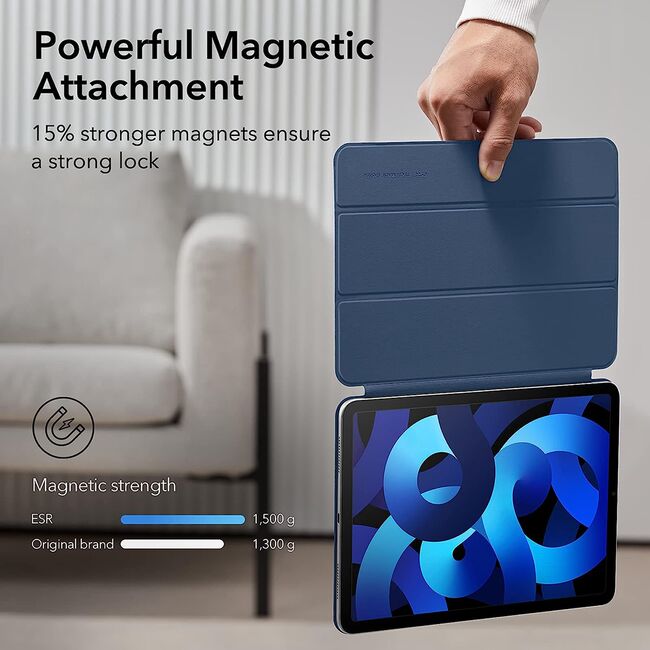 Huse pentru   Apple iPad Air 11" 2024 / 2025​ M2, M3 - ESR Rebound Magnetic - albastru