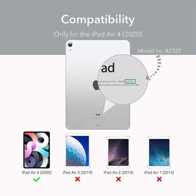 Husa Apple iPad Air 11"2024 / 2025​ M2, M3 ESR Rebound Slim, argintiu