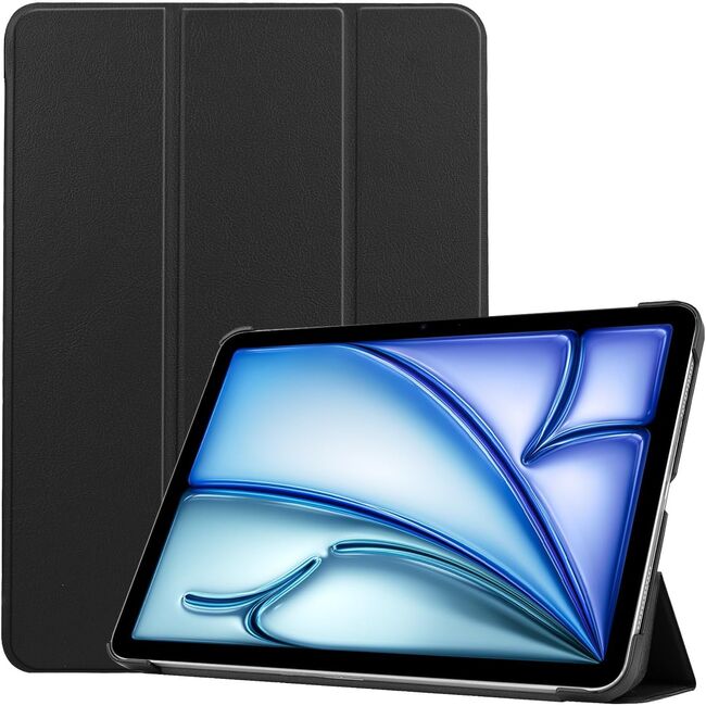 Husa pentru Apple iPad Air 11 2024 / 2025, cu functie wake-up/sleep, tip stand, negru