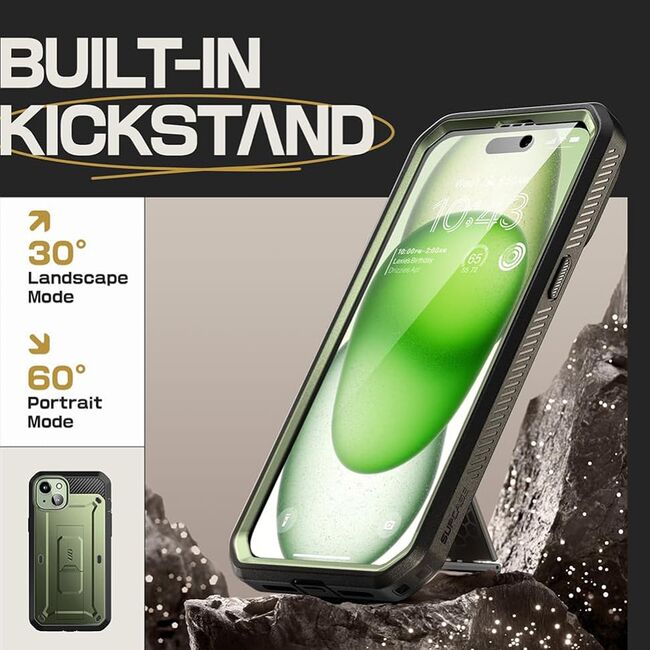 Husa iPhone 15 Supcase Unicorn Beetle Pro, verde