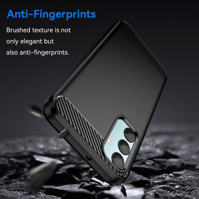 Husa pentru Samsung Galaxy M15 Liquid Carbon Silicone, negru