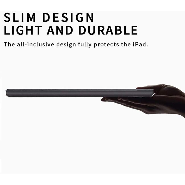 Husa iPad Air 11" (2024) gen 6 M2 cu functie wake-up/sleep, functie stand, negru