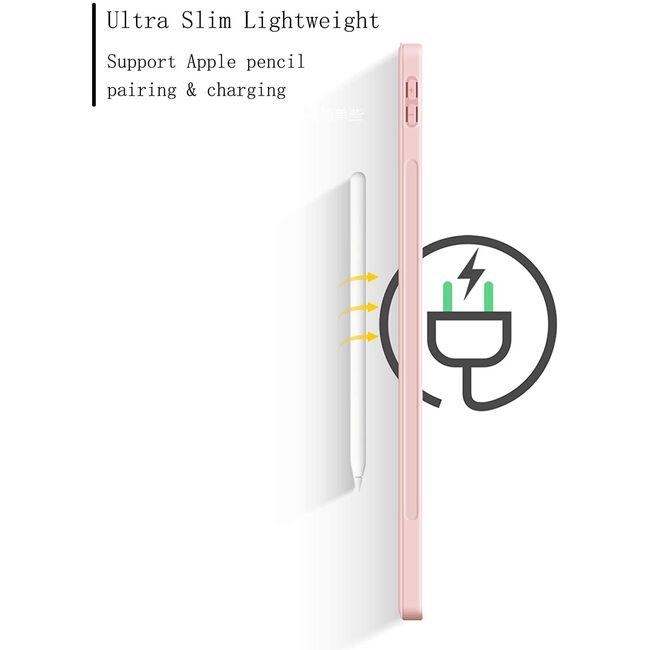 Husa Apple iPad Air 11 2024 / 2025​ M2, M3 cu functie wake-up/sleep si suport pentru Apple Pen, light pink