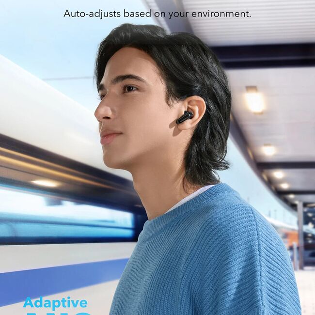 Casti Bluetooth TWS, Noise Cancelling Anker SoundCore P40i, alb