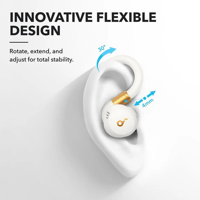 Casti wireless Bluetooth pentru sport Anker X20, IP68, alb