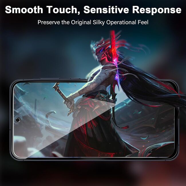Folie din sticla privacy pentru Samsung Galaxy A55 GLASS PRO+, margini negre