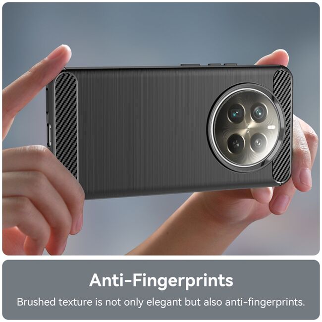 Husa pentru Realme 12+ Liquid Carbon Silicone, negru
