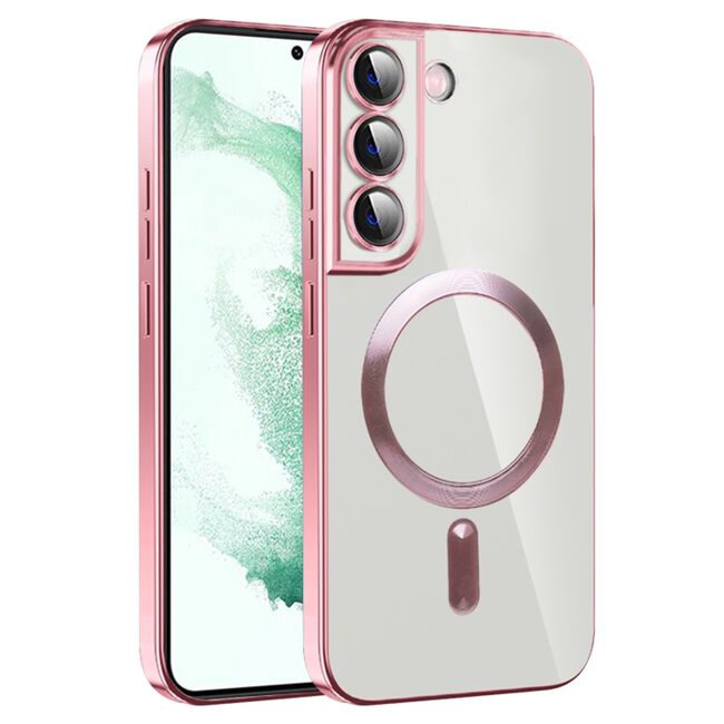 Husa pentru Samsung Galaxy S21 FE cu MagSafe si protectie pentru lentile anti-shock 1.5 mm - pink