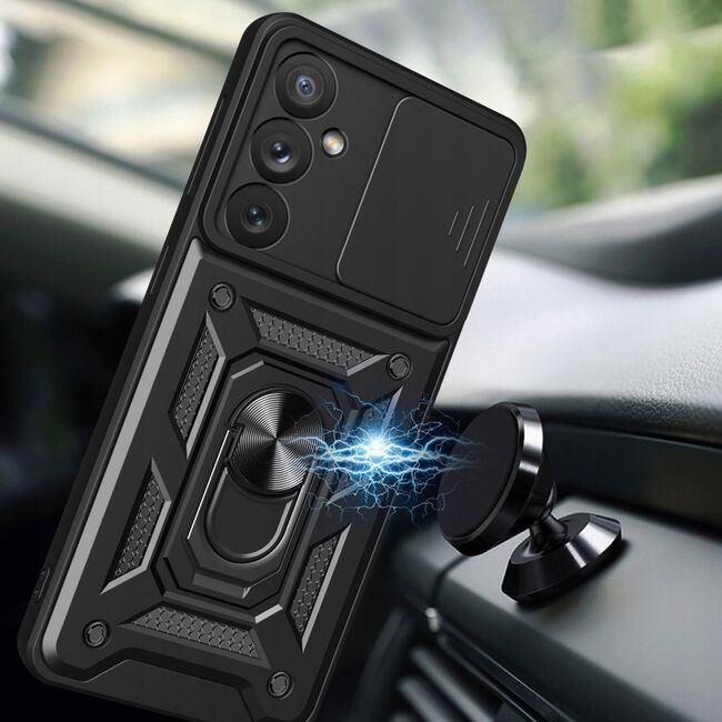 Husa Samsung Galaxy A55 5G protectie camera Techsuit CamShield Series, negru