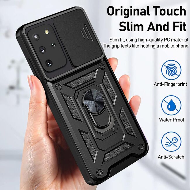 Husa pentru Samsung Galaxy S20 Plus cu inel Ring Armor Kickstand Tough, protectie camera, rose gold