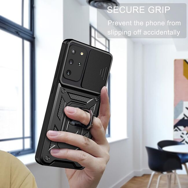 Husa pentru Samsung Galaxy S20 Plus cu inel Ring Armor Kickstand Tough, protectie camera, rose gold