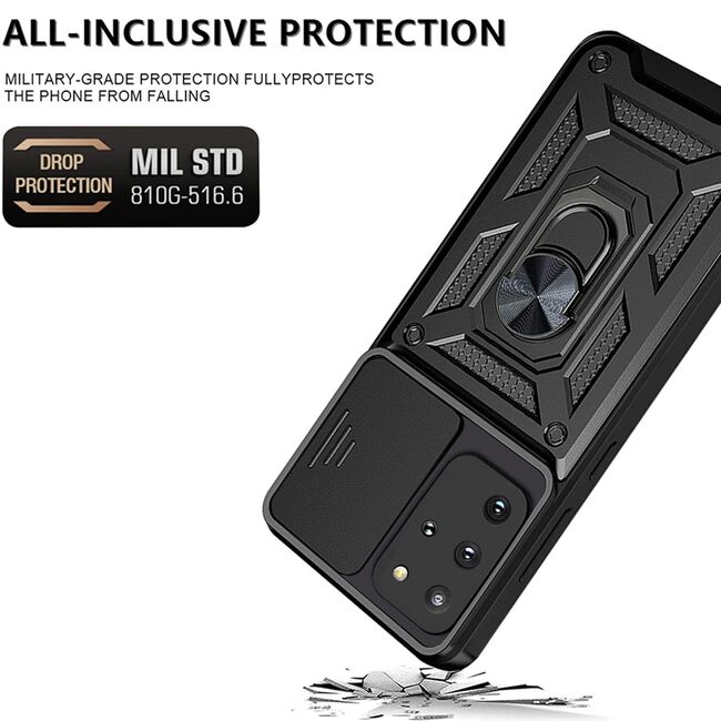 Husa pentru Samsung Galaxy S20 Plus cu inel Ring Armor Kickstand Tough, protectie camera, rose gold