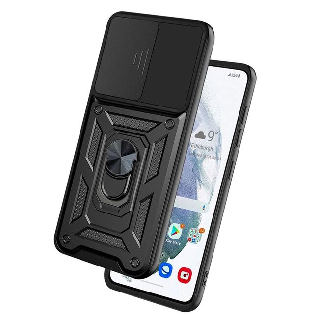 Husa Samsung Galaxy S21 FE 5G protectie camera Techsuit CamShield Series, negru