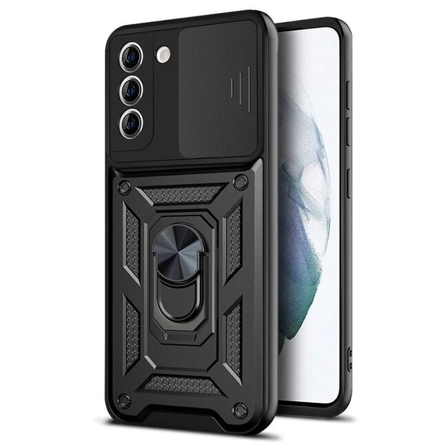 Husa Samsung Galaxy S21 FE 5G protectie camera Techsuit CamShield Series, negru