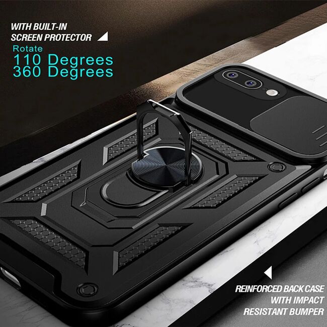 Husa pentru iPhone 7 Plus / 8 Plus cu inel Ring Armor Kickstand Tough Rugged, verde