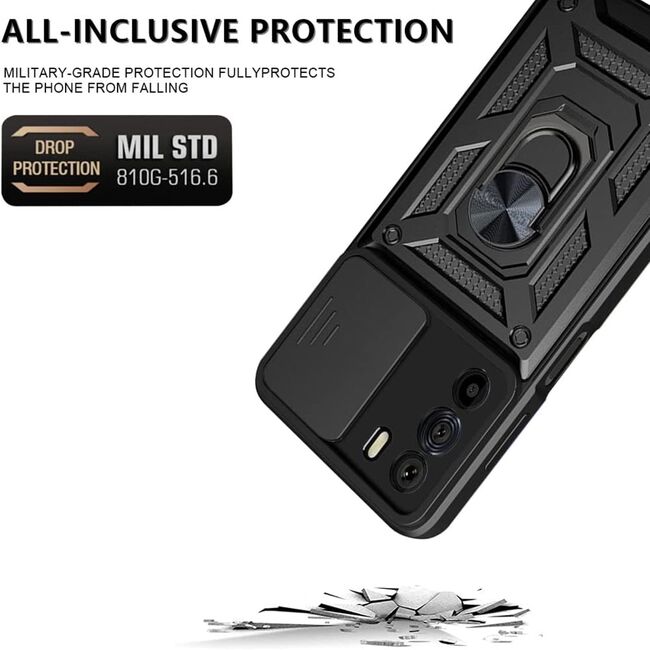 Husa pentru Motorola Edge 30 cu inel Ring Armor Kickstand Tough Rugged, verde