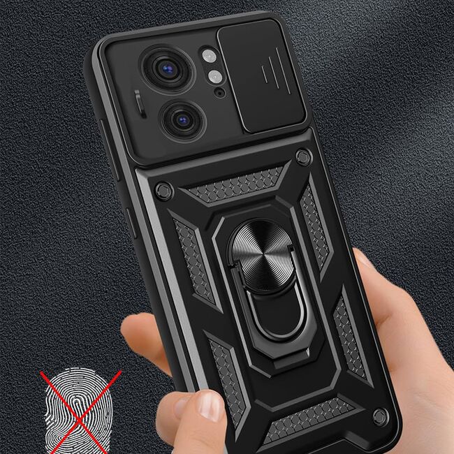 Husa pentru Motorola Edge 40 cu inel Ring Armor Kickstand Tough Rugged, verde