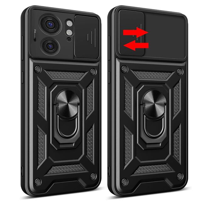Husa pentru Motorola Edge 40 cu inel Ring Armor Kickstand Tough Rugged, rose gold