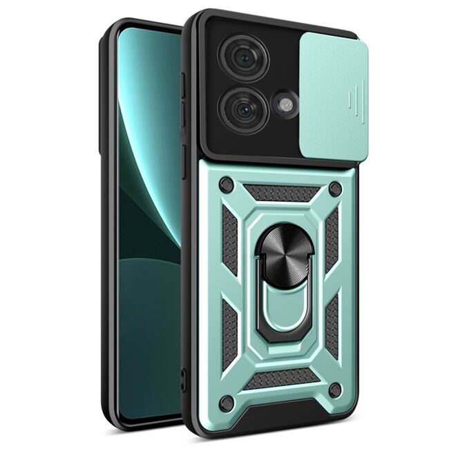 Husa pentru Motorola Edge 40 NEO cu inel Ring Armor Kickstand Tough Rugged, verde