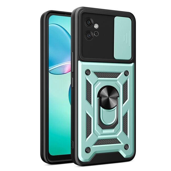 Husa pentru Motorola Moto G32 Ring Armor Kickstand Tough, protectie camera, verde