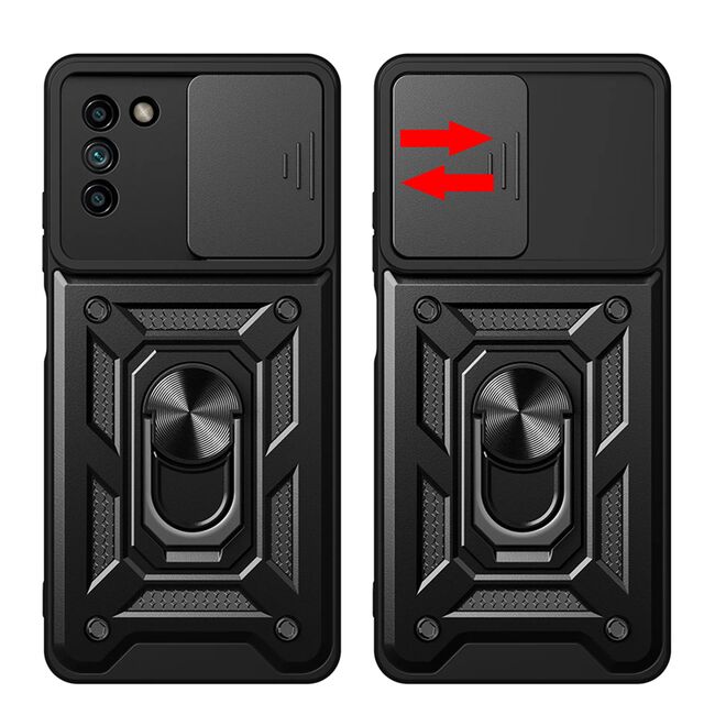 Husa pentru Nokia G21 / G11 Ring Armor Kickstand Tough, protectie camera, verde