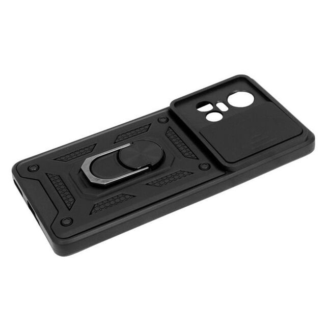 Husa pentru Oppo Reno 10, Reno 10 Pro cu inel Ring Armor Kickstand Tough, protectie camera, rose gold