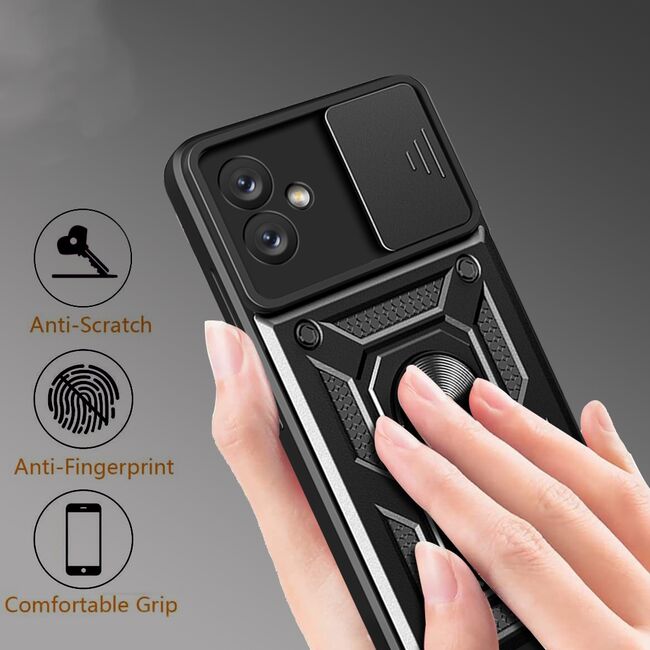 Husa pentru Samsung Galaxy A04e cu inel Ring Armor Kickstand Tough, protectie camera, verde