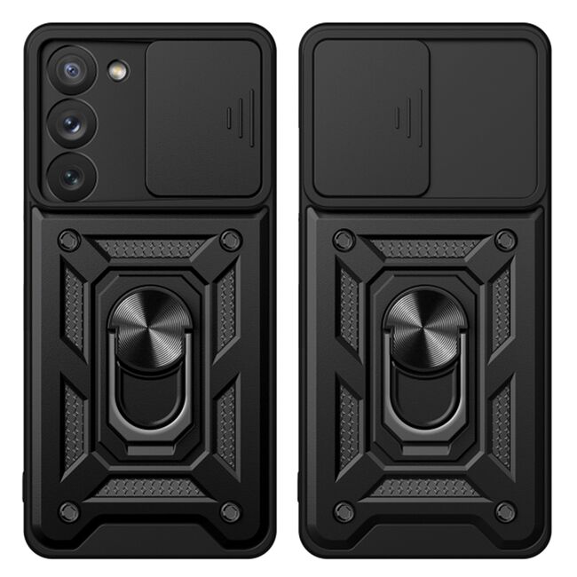 Husa pentru Samsung Galaxy S22 cu inel Ring Armor Kickstand Tough, protectie camera, rose gold