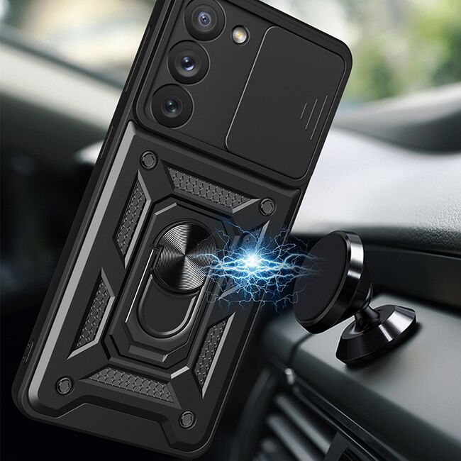 Husa pentru Samsung Galaxy S23 Plus cu inel Ring Armor Kickstand Tough, protectie camera, verde