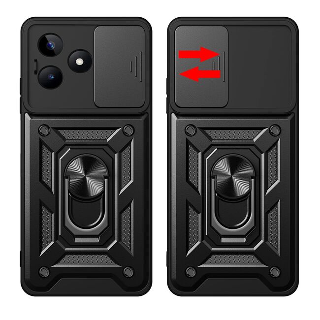 Husa pentru Xiaomi 14 cu inel Ring Armor Kickstand Tough, protectie camera, rose gold