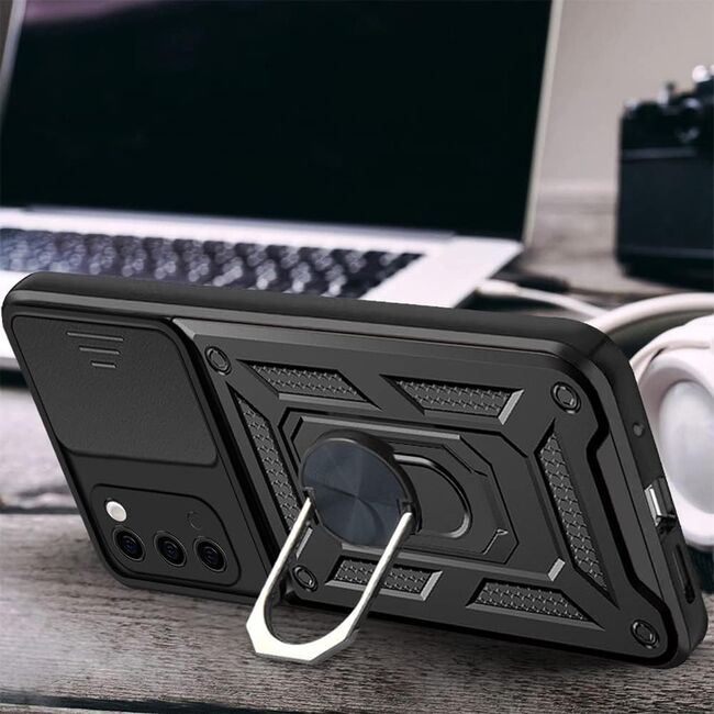 Husa pentru Samsung Galaxy S20 cu inel Ring Armor Kickstand Tough, protectie camera, rose gold